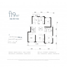4室2厅2卫户型图
