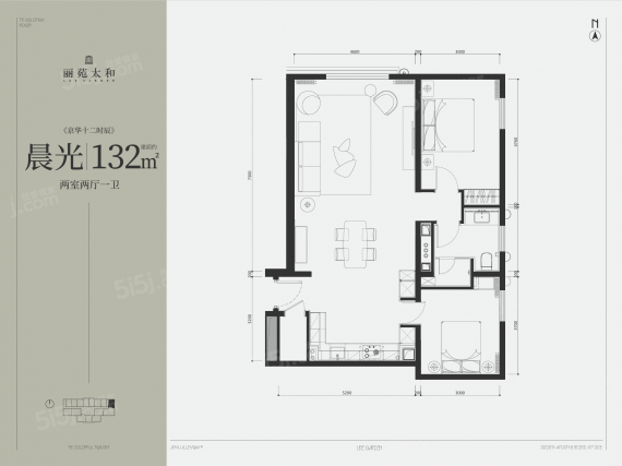 2室2厅1卫户型详情