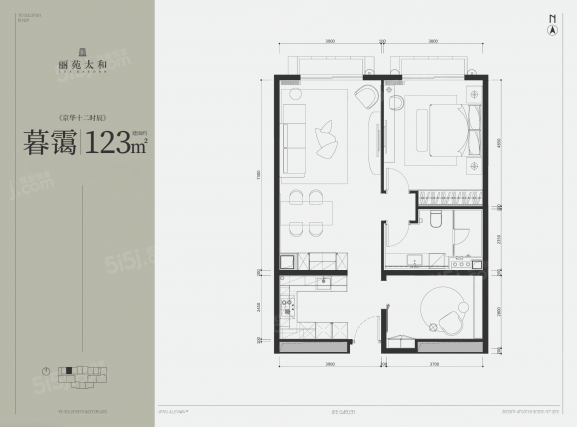 2室2厅1卫户型详情