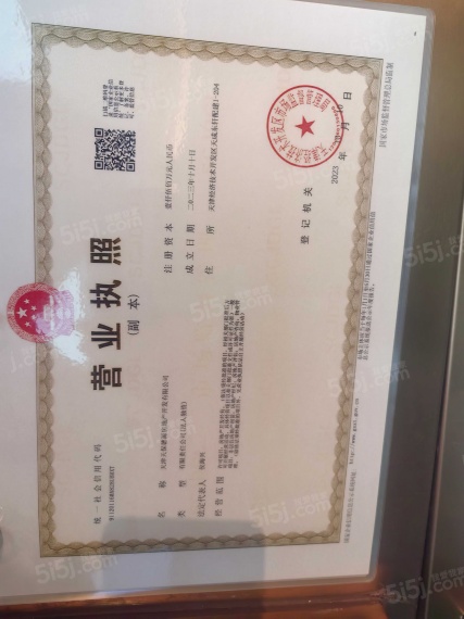 天保天成燕居开发商营业执照