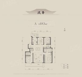 4室2厅3卫户型图