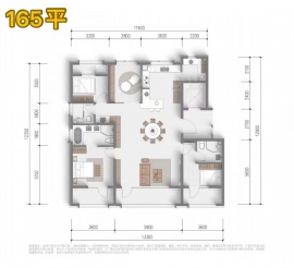 4室2厅3卫户型图