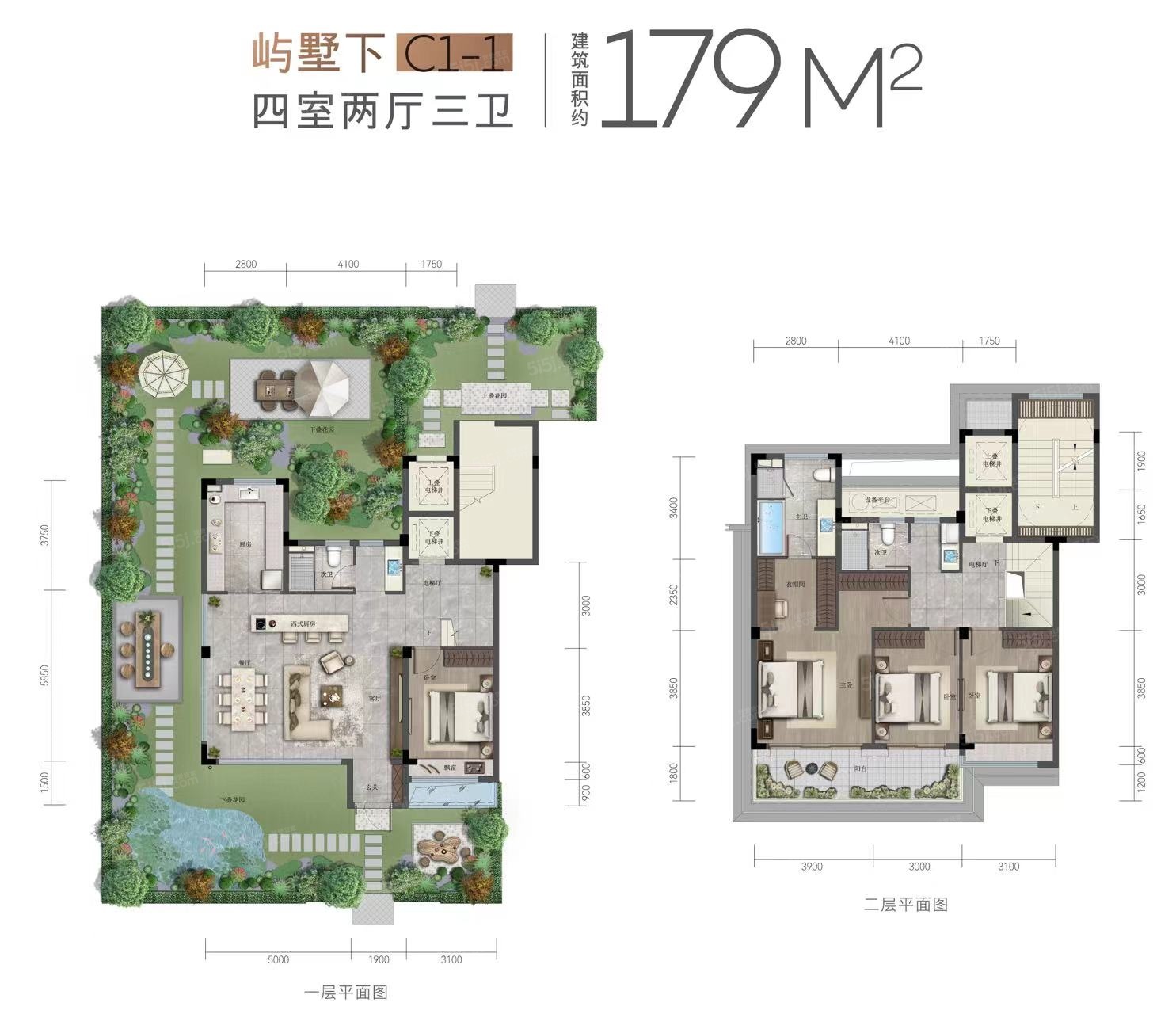 华景川云檐里4室2厅3卫1厨139.23㎡2相册