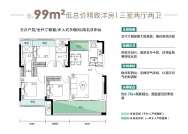 3室2厅2卫户型图