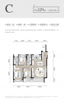 3室2厅2卫户型详情