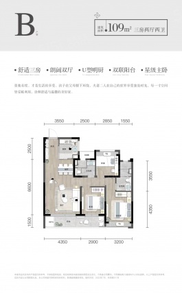 3室2厅2卫户型详情
