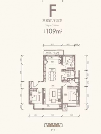 3室2厅2卫户型详情