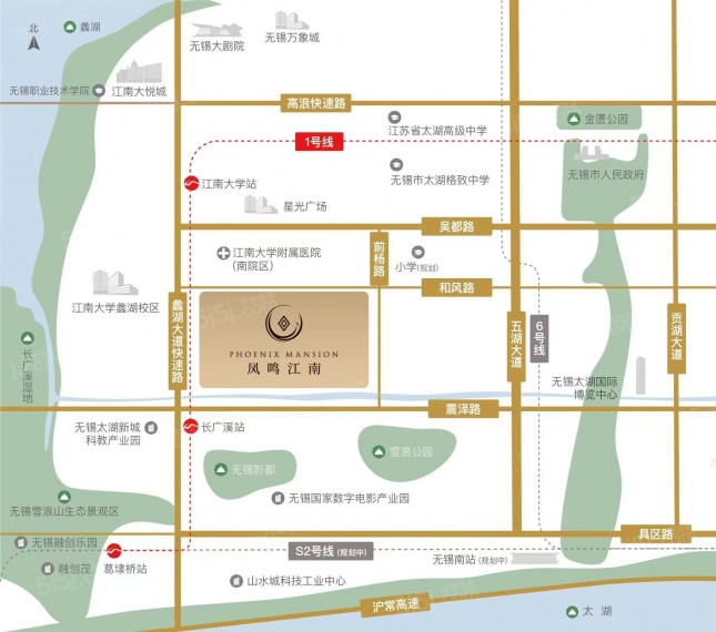 凤鸣江南区位图