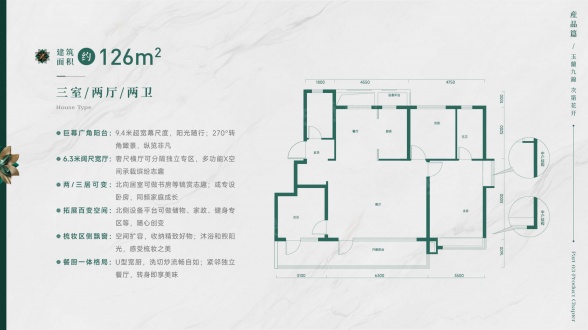 3室2厅2卫户型详情