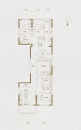 3室2厅2卫户型图