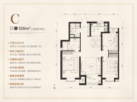3室2厅2卫户型图
