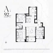 张江金茂府3室2厅1卫