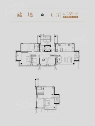 4室2厅3卫户型图