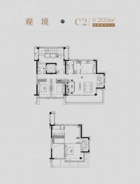 4室2厅3卫户型图