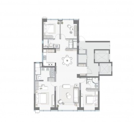 4室2厅3卫户型图