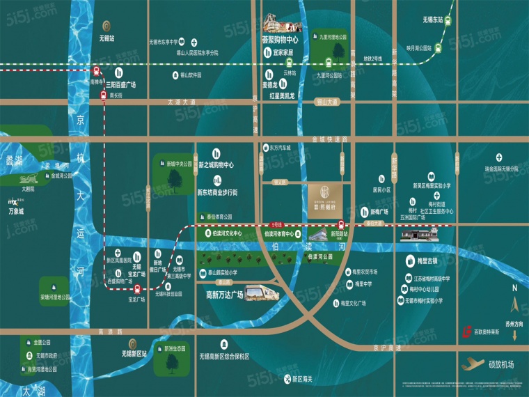 新发朗诗熙樾府区位图