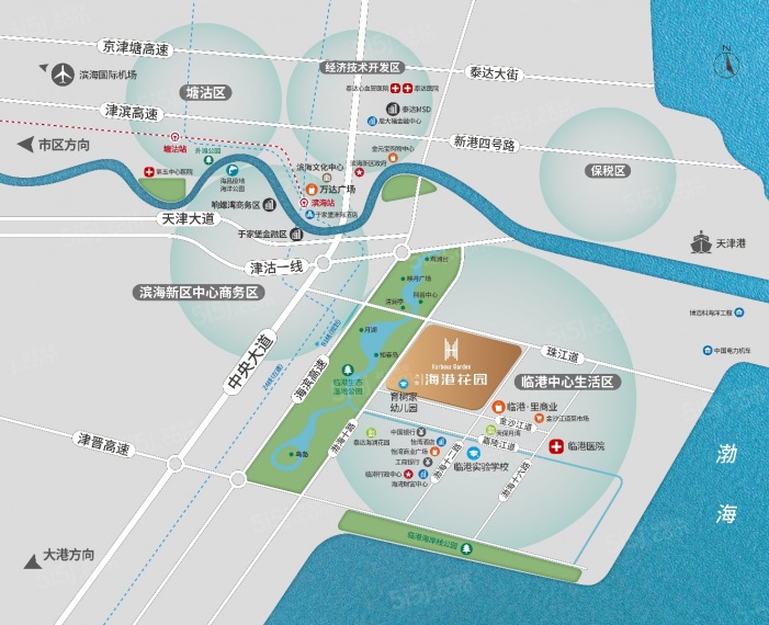 海泰海港花园区位图