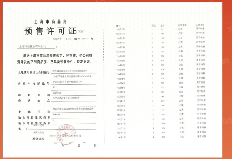 招商时代潮派预售许可证