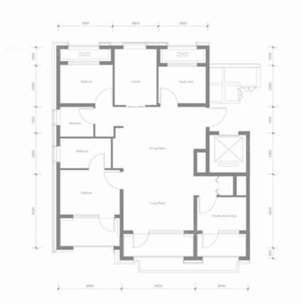 4室2厅2卫户型详情