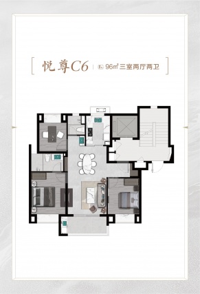 3室2厅2卫户型详情