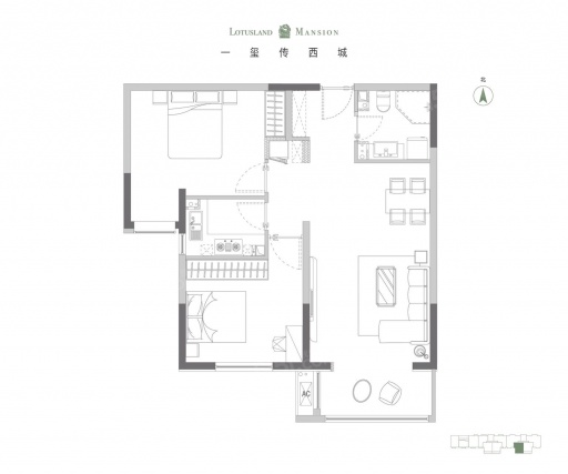 2室2厅1卫户型详情