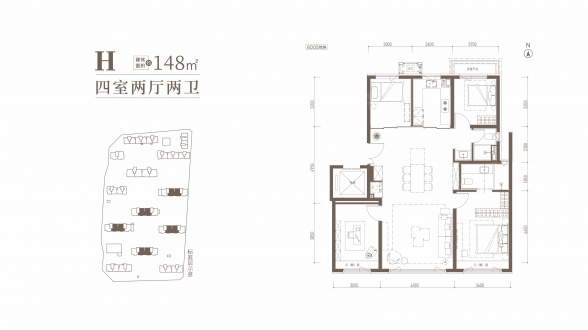 4室2厅2卫户型详情