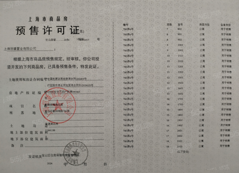 招商中旅观境预售许可证