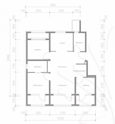 3室2厅2卫户型详情