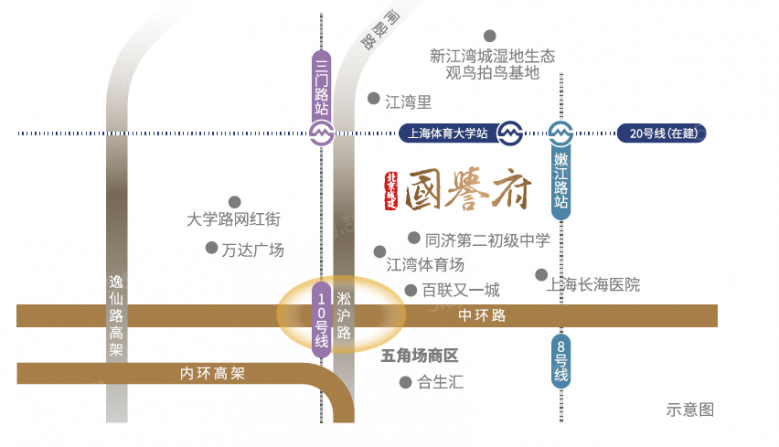 杨浦国誉府区位图