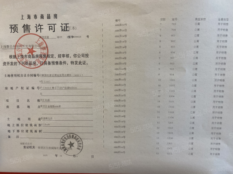 象屿江湾悦府预售许可证