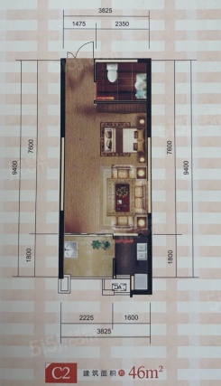 1室1厅1卫户型详情