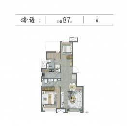 3室2厅1卫户型图