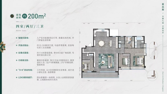 4室2厅3卫户型详情