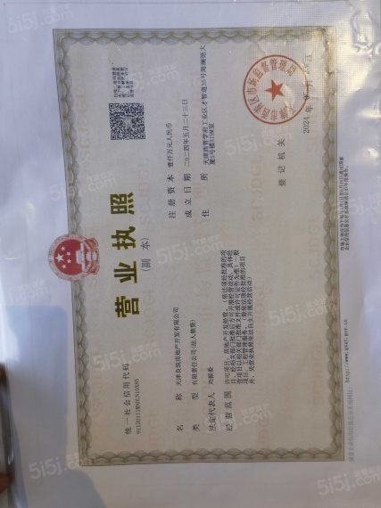 金地·藝墅家风华印开发商营业执照