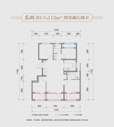4室2厅2卫户型图