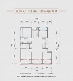 4室2厅2卫户型图