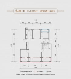 4室2厅2卫户型图