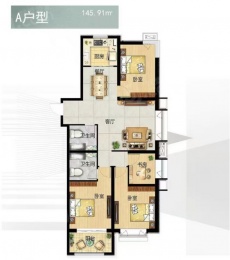 4室2厅2卫户型图