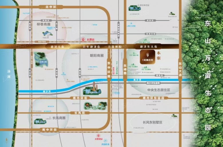 第四代住房东山森林庭院区位图