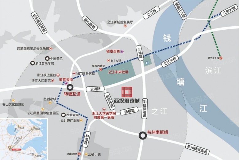 西投银泰商业城区位图