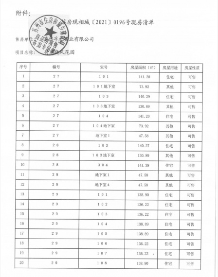 荷岸晓风预售许可证