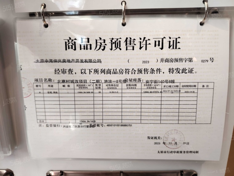 中海国际社区预售许可证