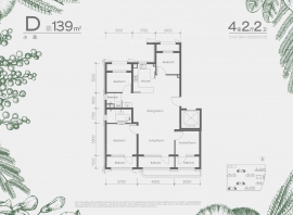 4室2厅2卫户型图