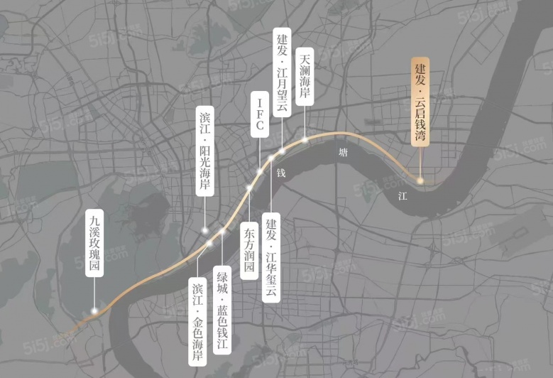 建发.云启钱湾区位图