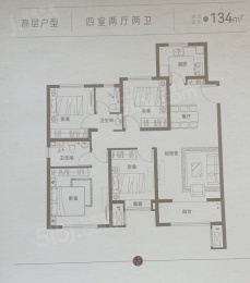 4室2厅2卫户型图