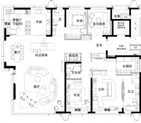 4室2厅3卫户型详情