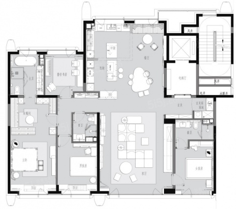 4室2厅3卫户型详情