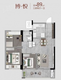 能建博悦府3室2厅1卫