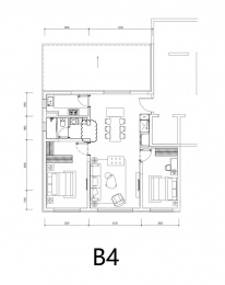 2室2厅1卫户型图