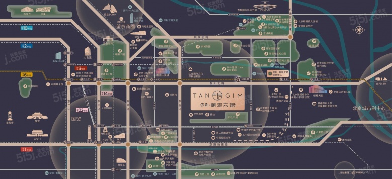 保利朝观天珺区位图